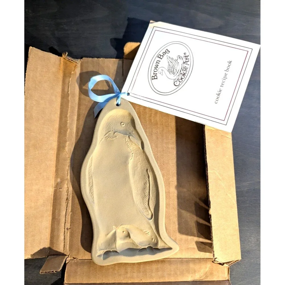 Brown Bag Cookie Mold - Penguin W/Recipe Booklet